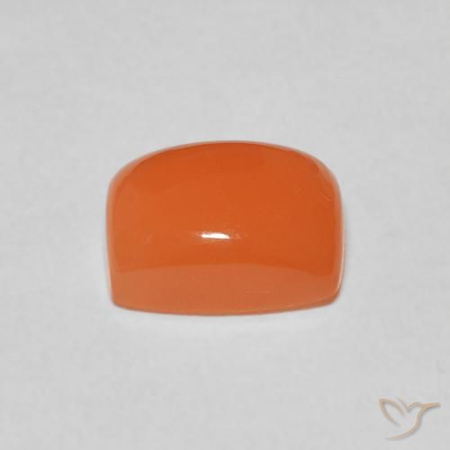 Moonstone Gemstone in 9 x 7 mm (calibrated) Size for Sale, Moonstone Stone in Reddish Orange Color