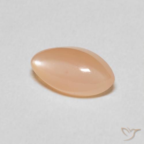 1.35 ct Orange Moonstone Stone, Natural Moonstone in Marquise Cabochon Shape for Sale