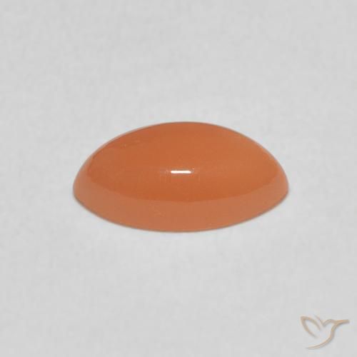 Moonstone Gemstone in 9.4 x 4.9 mm Size for Sale, Moonstone Stone in Cantaloupe Orange Color