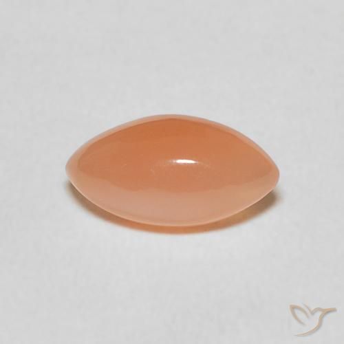 1.06ct Natural Medium Orange Moonstone, Marquise, Translucent