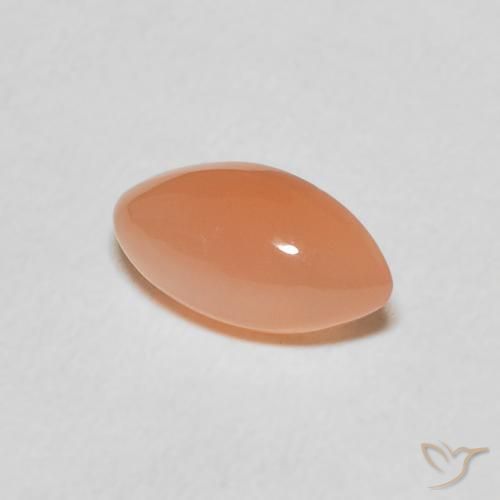 1.06 ct Orange Moonstone Stone, Natural Moonstone in Marquise Cabochon Shape for Sale