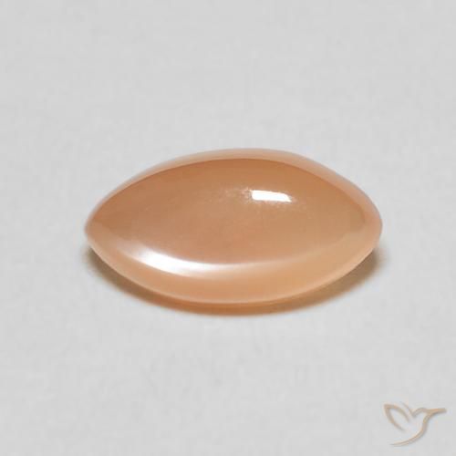 1.47ct Natural Medium Light-Orange Moonstone, Marquise, Translucent