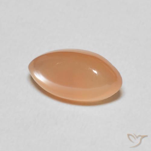 1.47 ct Orange Moonstone Stone, Natural Moonstone in Marquise Cabochon Shape for Sale