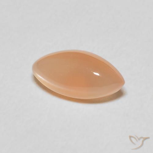1.16 ct Orange Moonstone Stone, Natural Moonstone in Marquise Cabochon Shape for Sale