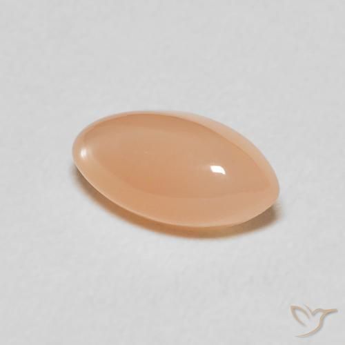 1.51 ct Orange Moonstone Stone, Natural Moonstone in Marquise Cabochon Shape for Sale