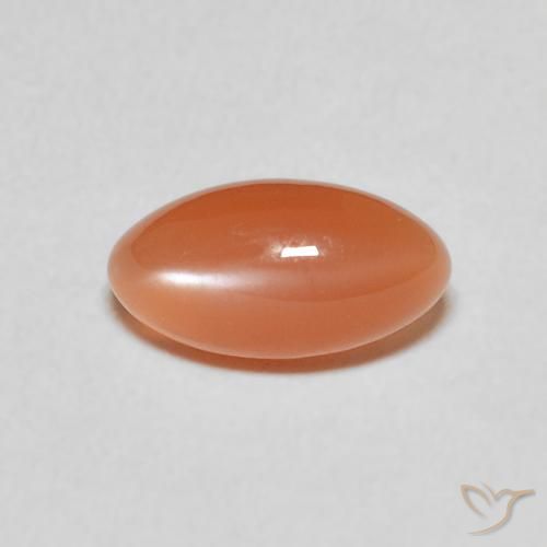 1.52ct Natural Deep Orange Moonstone, Marquise, Translucent