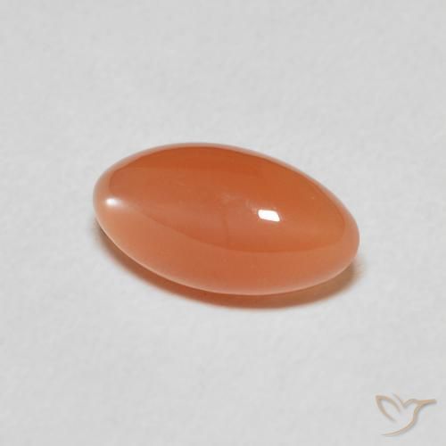 1.52 ct Orange Moonstone Stone, Natural Moonstone in Marquise Cabochon Shape for Sale