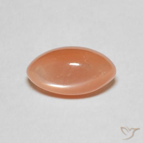 1.34ct Natural Medium Orange Moonstone, Marquise, Translucent