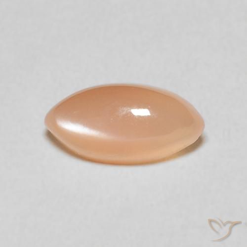 1.35ct Natural Medium Light-Orange Moonstone, Marquise, Translucent