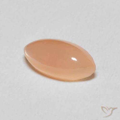 1.35 ct Orange Moonstone Stone, Natural Moonstone in Marquise Cabochon Shape for Sale