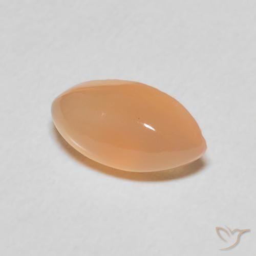 1.35 ct Orange Moonstone Stone, Natural Moonstone in Marquise Cabochon Shape for Sale