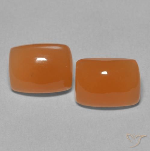 4.76ctw Natural Warm Apricot Orange Moonstone, Cushion, Translucent, Photo A