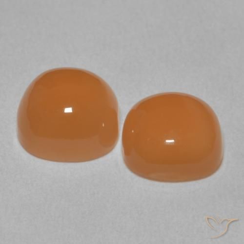 Moonstone Gemstones in 8 x 8 mm (calibrated) Size for Sale, Moonstone Stones in Light Orange Color