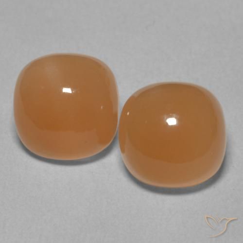 4.79ctw Natural Reddish Orange Moonstone, Cushion, Translucent, Photo A