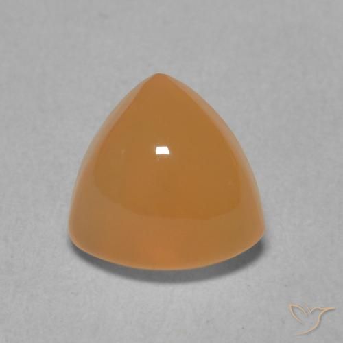1.82ct Natural Peach Orange Moonstone, Trillion, Translucent