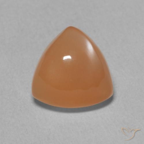 1.77ct Natural Reddish Orange Moonstone, Trillion, Translucent