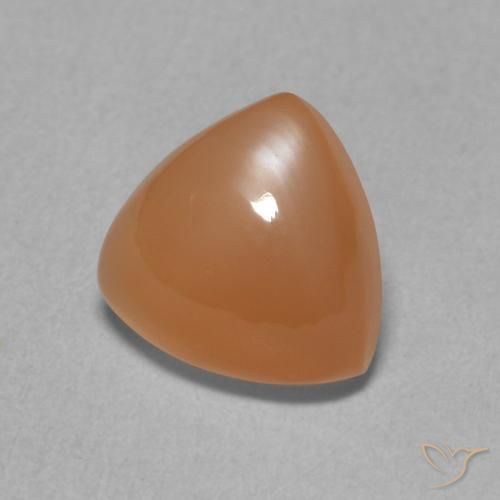 1.77 ct Orange Moonstone Stone, Natural Moonstone in Trillion Cabochon Shape for Sale