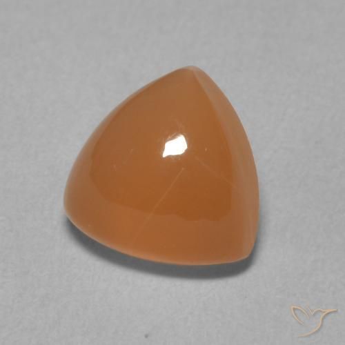 2.07 ct Orange Moonstone Stone, Natural Moonstone in Trillion Cabochon Shape for Sale