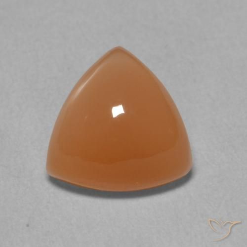 1.91ct Natural Warm Apricot Orange Moonstone, Trillion, Translucent