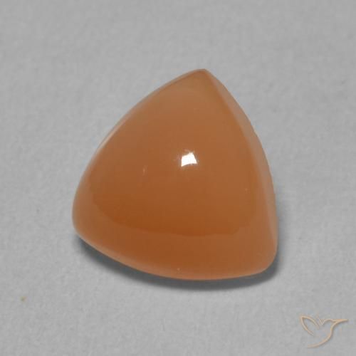 1.91 ct Orange Moonstone Stone, Natural Moonstone in Trillion Cabochon Shape for Sale