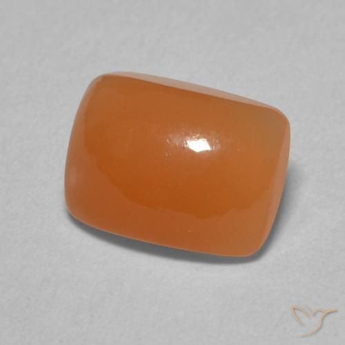 2.14 ct Orange Moonstone Stone, Natural Moonstone in Cushion Cabochon Shape for Sale