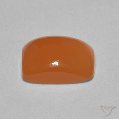 Moonstone Gemstone in 9 x 7 mm (calibrated) Size for Sale, Moonstone Stone in Medium Orange Color
