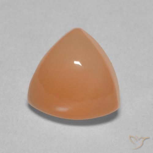 1.81ct Natural Light Reddish Orange Moonstone, Trillion, Translucent