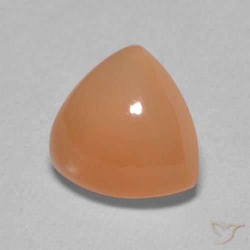 1.81 ct Orange Moonstone Stone, Natural Moonstone in Trillion Cabochon Shape for Sale