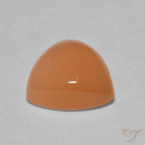 Moonstone Gemstone in 8 x 8 mm (calibrated) Size for Sale, Moonstone Stone in Light Reddish Orange Color