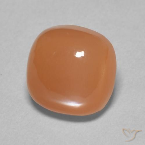 2.53 ct Orange Moonstone Stone, Natural Moonstone in Cushion Cabochon Shape for Sale