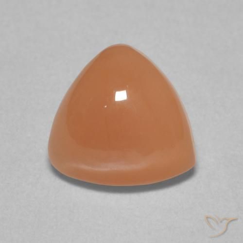 1.54ct Natural Light Orange Moonstone, Trillion, Translucent