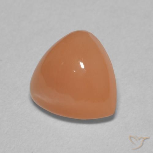 1.54 ct Orange Moonstone Stone, Natural Moonstone in Trillion Cabochon Shape for Sale