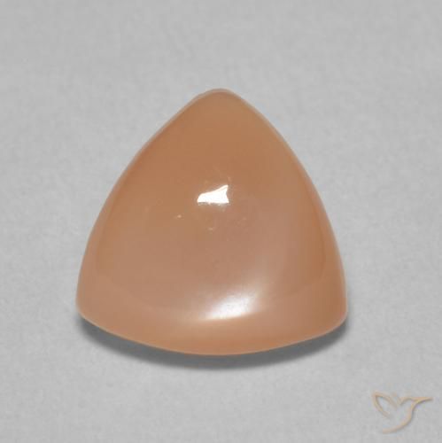 1.66ct Natural Cantaloupe Orange Moonstone, Trillion, Translucent