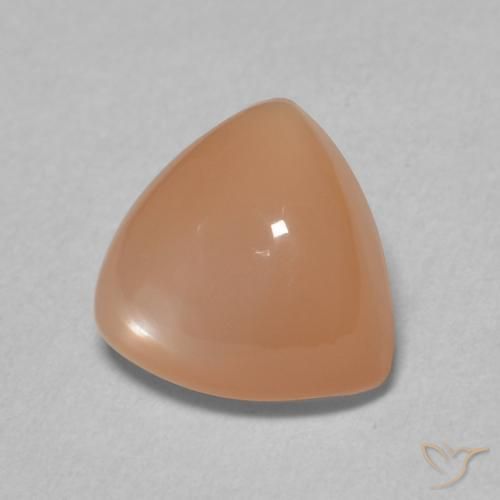 1.66 ct Orange Moonstone Stone, Natural Moonstone in Trillion Cabochon Shape for Sale
