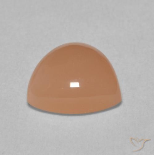 Moonstone Gemstone in 8 x 8 mm (calibrated) Size for Sale, Moonstone Stone in Cantaloupe Orange Color
