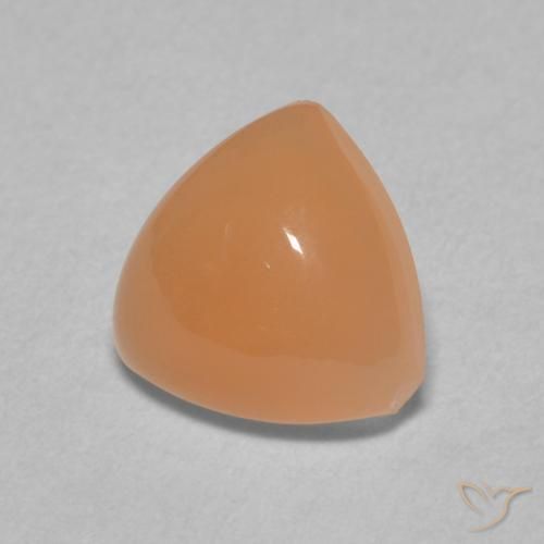 1.67 ct Orange Moonstone Stone, Natural Moonstone in Trillion Cabochon Shape for Sale