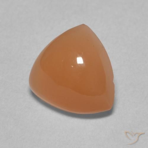 1.63 ct Orange Moonstone Stone, Natural Moonstone in Trillion Cabochon Shape for Sale