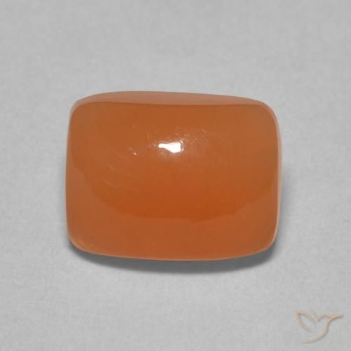 2.28ct Natural Medium Orange Moonstone, Cushion, Translucent