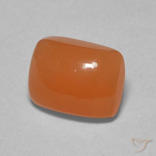 2.28 ct Orange Moonstone Stone, Natural Moonstone in Cushion Cabochon Shape for Sale