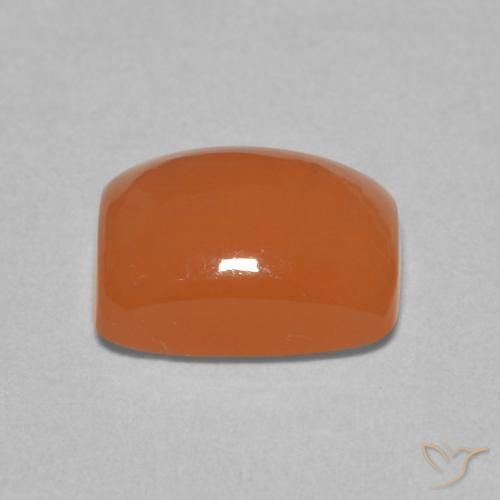 Moonstone Gemstone in 9 x 7 mm (calibrated) Size for Sale, Moonstone Stone in Medium Orange Color