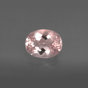 1.70 ct Pink Morganite Gemstone, Morganite Gem in Oval Facet Shape for Sale.