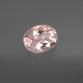 1.70 ct Pink Morganite Stone, Natural Morganite in Oval Facet Shape for Sale