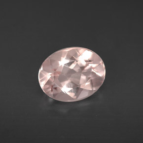 1.52 ct Pink Morganite Gemstone, Morganite Gem in Oval Facet Shape for Sale.