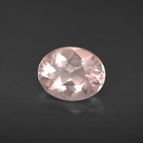 1.52 ct Pink Morganite Stone, Natural Morganite in Oval Facet Shape for Sale