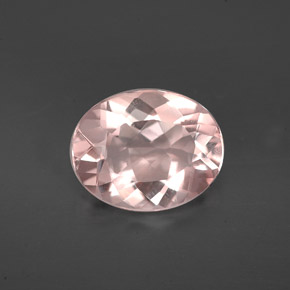 1.86 ct Pink Morganite Gemstone, Morganite Gem in Oval Facet Shape for Sale.