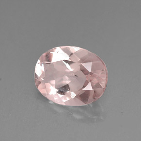 1.47 ct Pink Morganite Stone, Natural Morganite in Oval Facet Shape for Sale