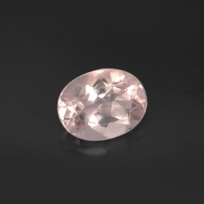 1.58 ct Pink Morganite Gemstone, Morganite Gem in Oval Facet Shape for Sale.