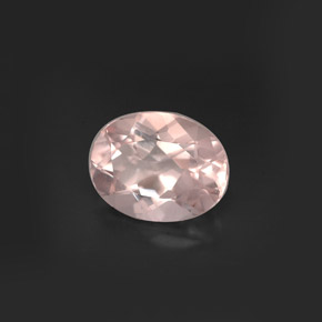 1.58 ct Pink Morganite Stone, Natural Morganite in Oval Facet Shape for Sale