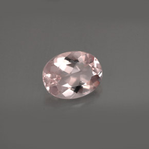 1.56 ct Pink Morganite Stone, Natural Morganite in Oval Facet Shape for Sale