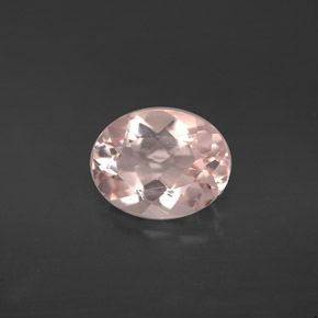 1.52 ct Pink Morganite Gemstone, Morganite Gem in Oval Facet Shape for Sale.